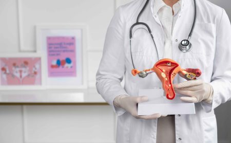 front-view-doctor-holding-anatomic-model